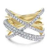 Diamond Cross Over Ring - R&R Jewelers 
