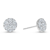 Diamond Cluster Stud Earring , 1.08 Carats - R&R Jewelers 