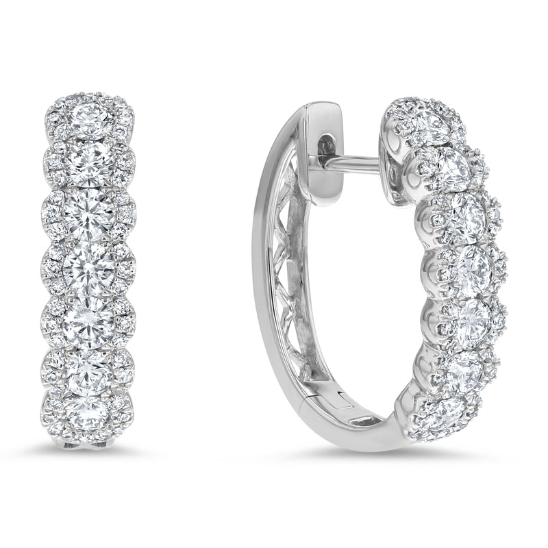 Diamond Illusion Huggie Earrings - R&R Jewelers 