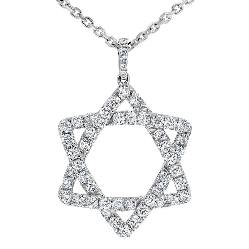Star of David Diamond Pendant, 1.30 Carats - R&R Jewelers 