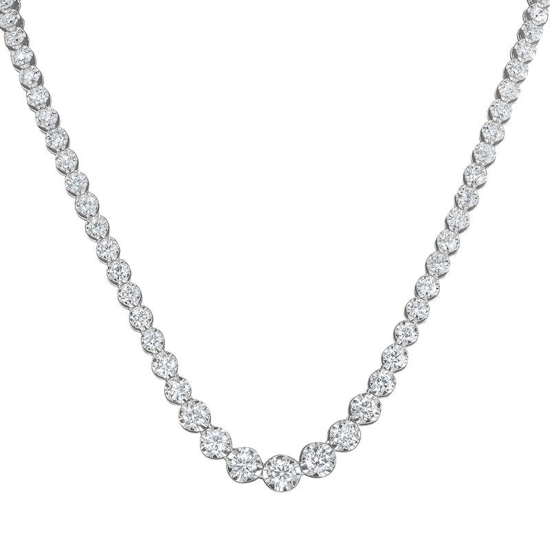 Graduated Round Diamond Necklace - R&R Jewelers 