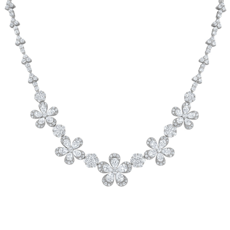 Floral diamond necklace Clearance