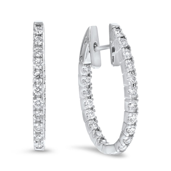 Inside Out Diamond Hoop Earrings (E4398)