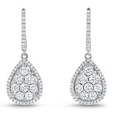 Pear Shape Diamond Drop Earrings - R&R Jewelers 