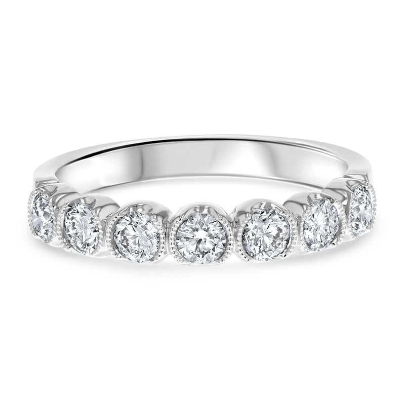 Bezel Set Diamond Wedding Band - R&R Jewelers 