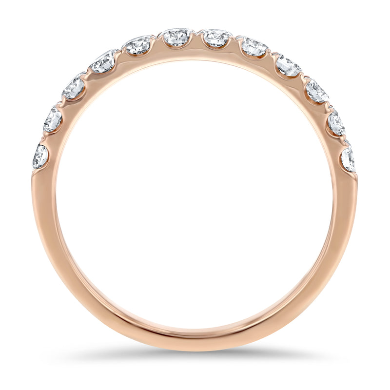 Diamond Rose Gold Wedding Band, 0.60 Carats - R&R Jewelers 
