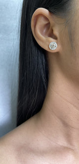 Champagne Diamond Stud Earrings (E1587)