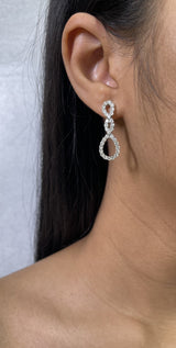 Infinity Diamond Drop Earrings (E0997)