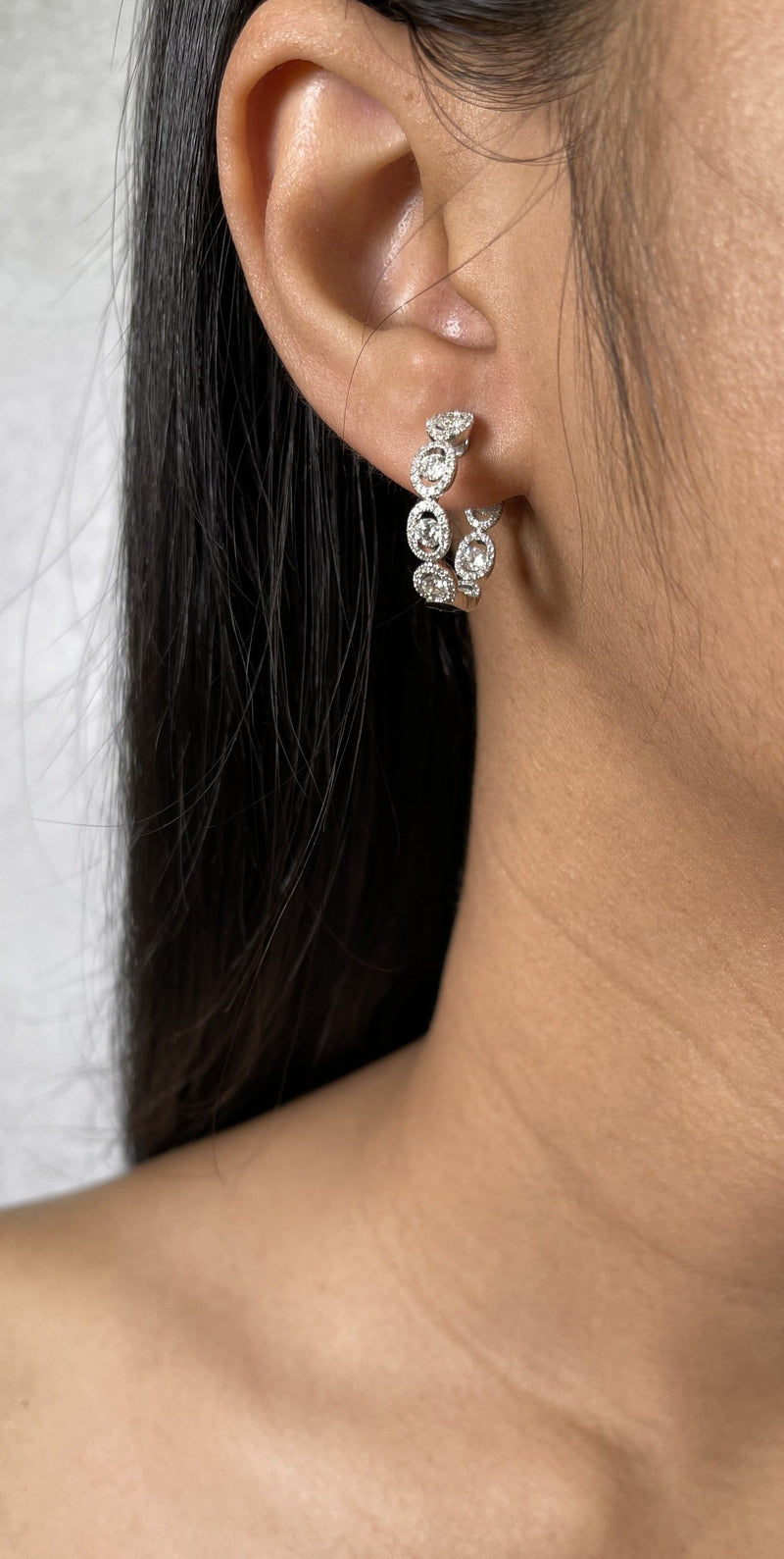 Diamond Infinity Hoop Earrings (E1845)