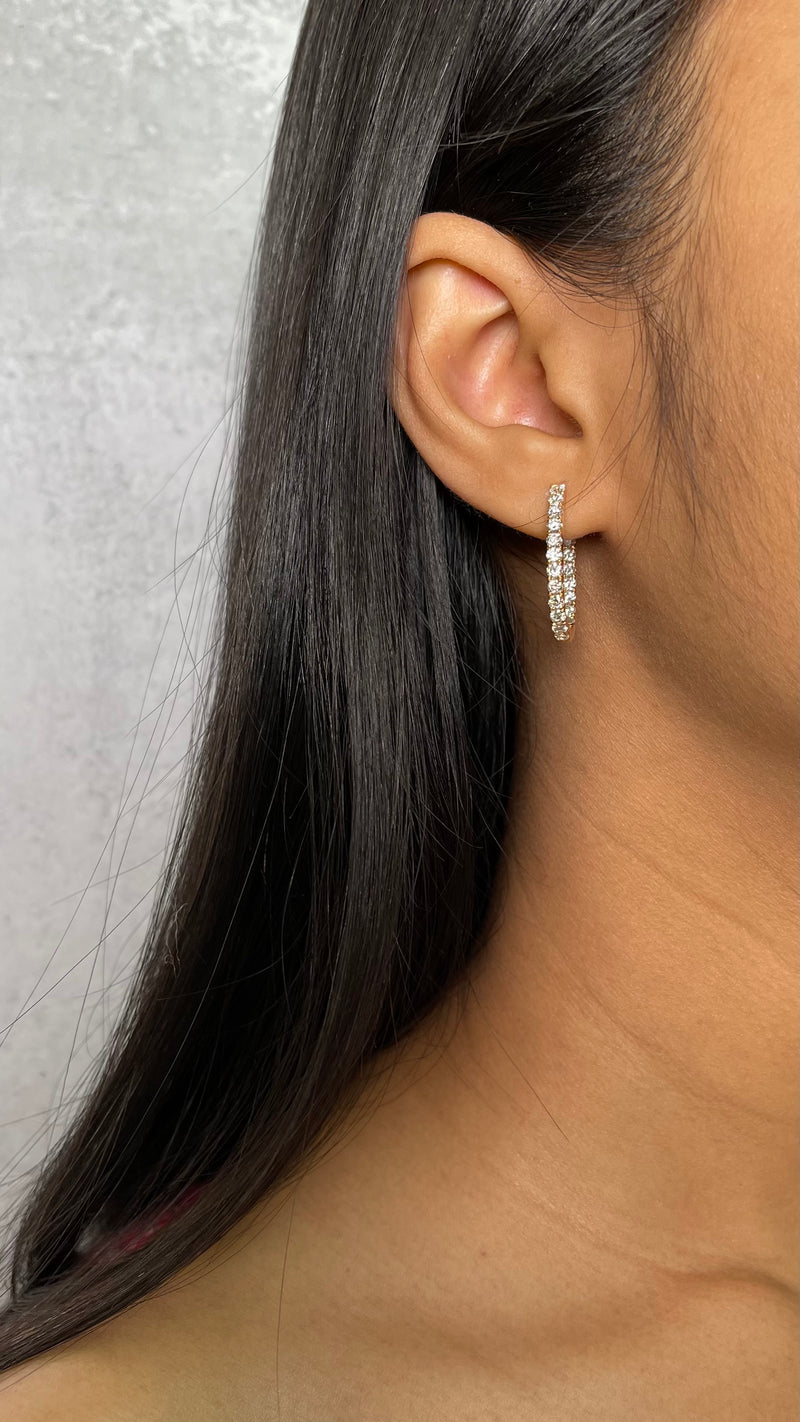 Inside Out Diamond Hoop Earrings (E4167)