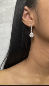 Pear Shape Diamond Drop Earrings (E4159)