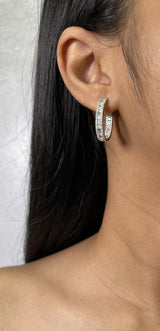 Inside Out Diamond Hoop Earrings (E1555)