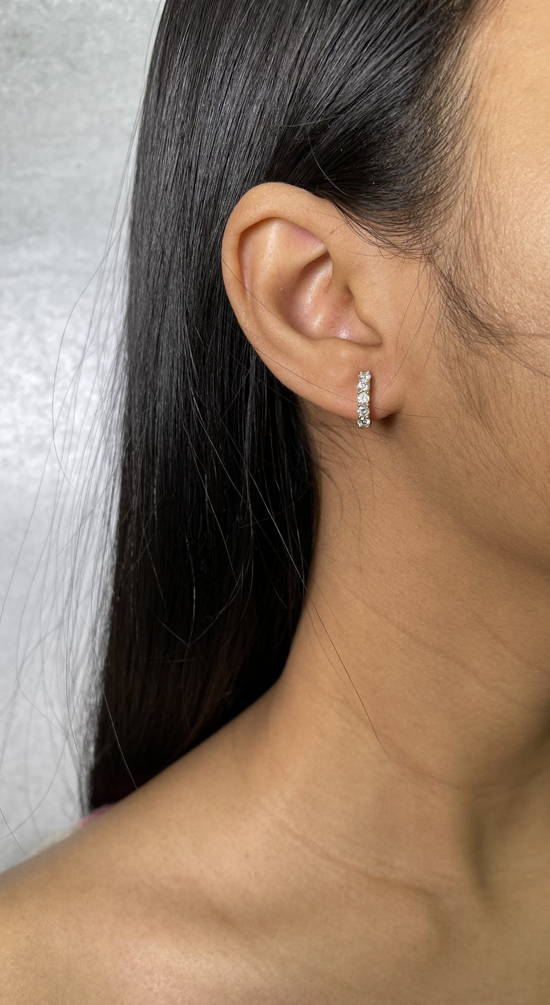 Diamond Huggie Earrings (E4146)