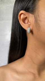Diamond Pavé Huggie Earrings (E0398)