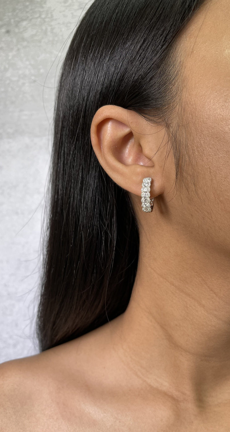 Diamond Illusion Hoop Earrings (E4103)
